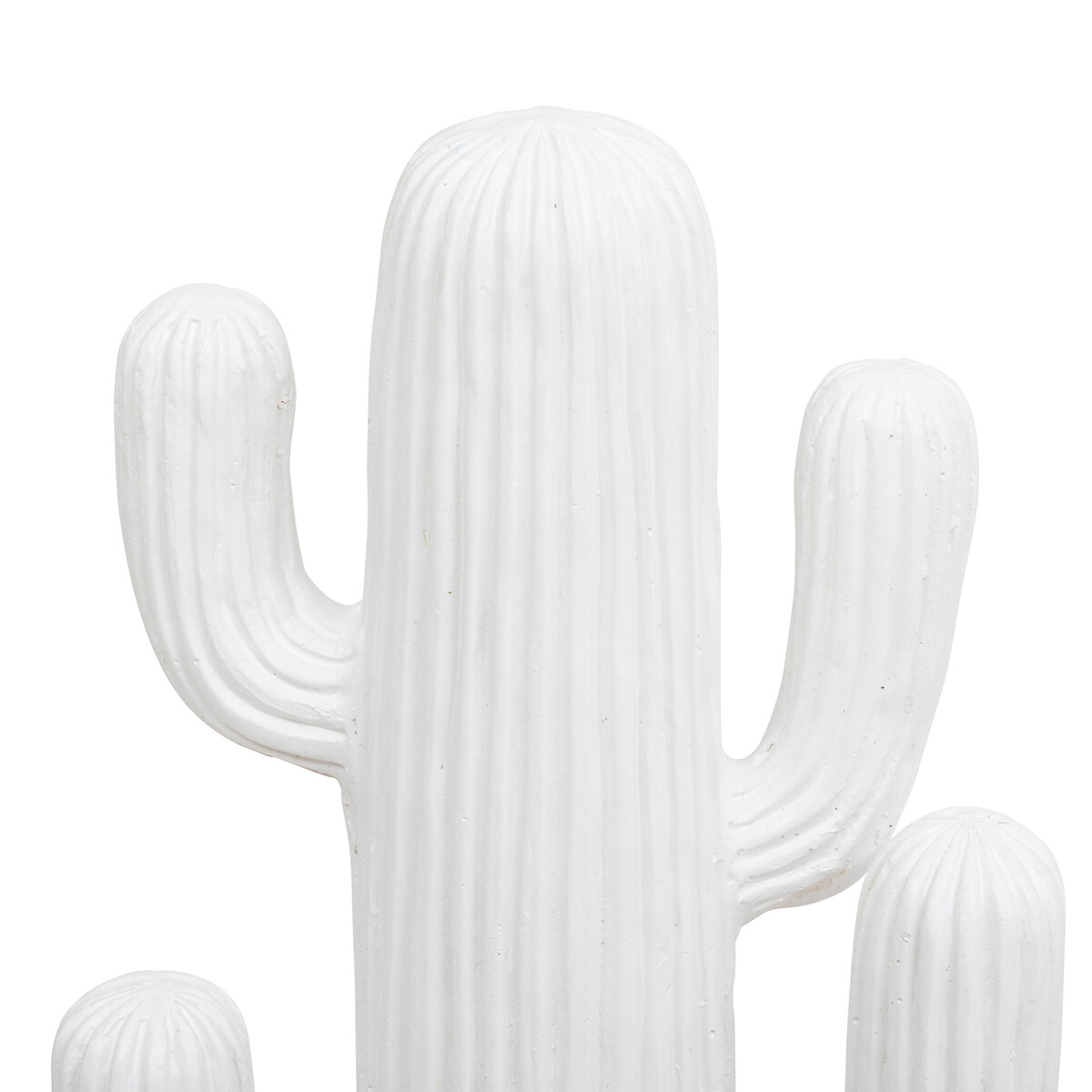 "Rodrigo" decorative cactus Resin, White, H.57 cm