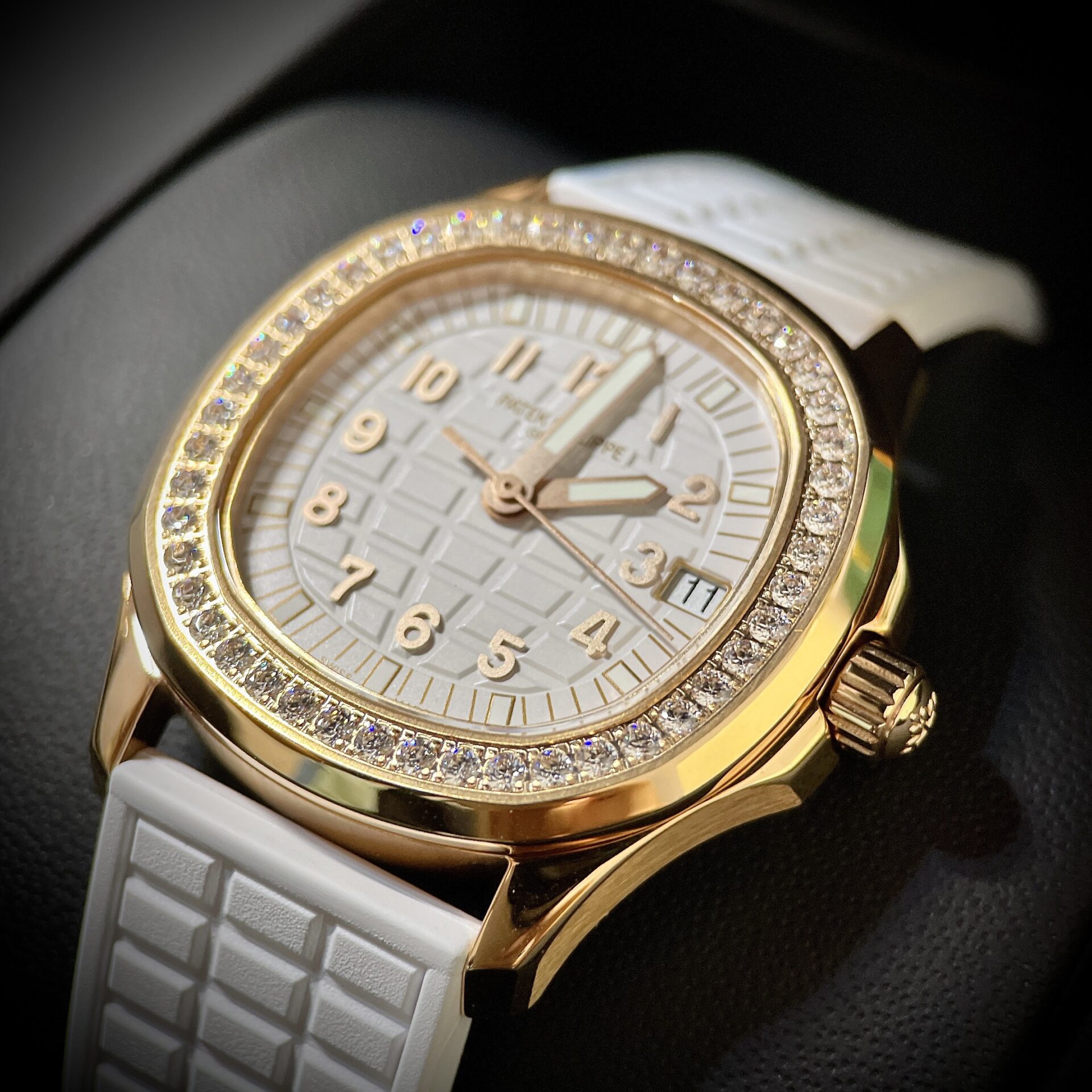 Patek Philippe Aquanaut 5072R Replica Watch White Rubber Strap PPF 35.6mm - Top club