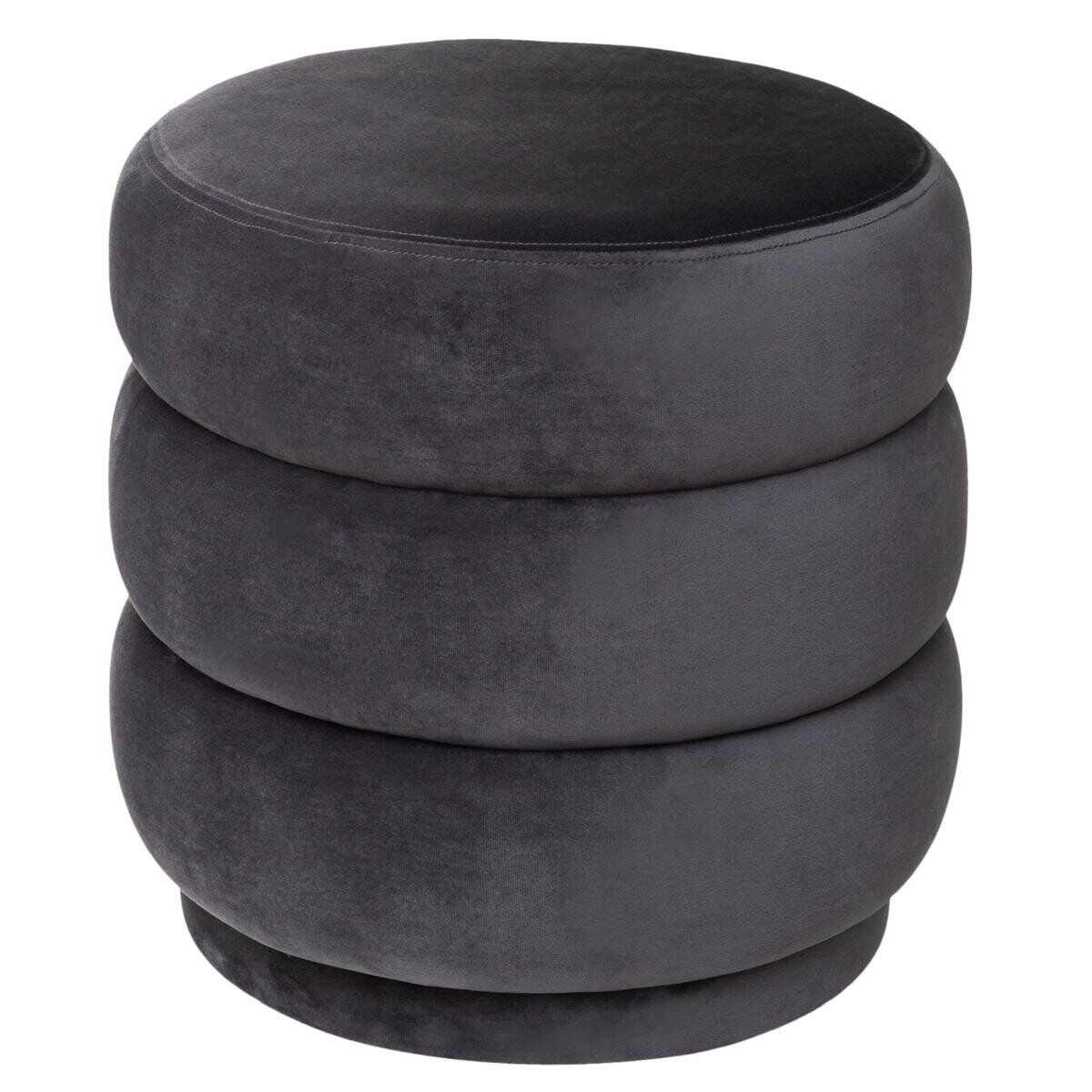 Pouf "Sinan" Velvet, Grey