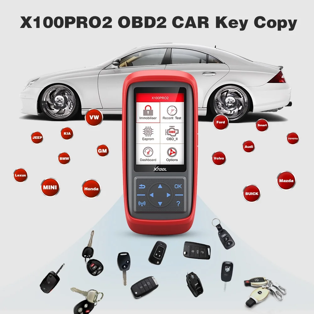 XTOOL X100 PRO2 Key Fob Programmer OBD2 Scanner with EEPROM Adapter Immobilizer Lifetime Free Update - Image 9
