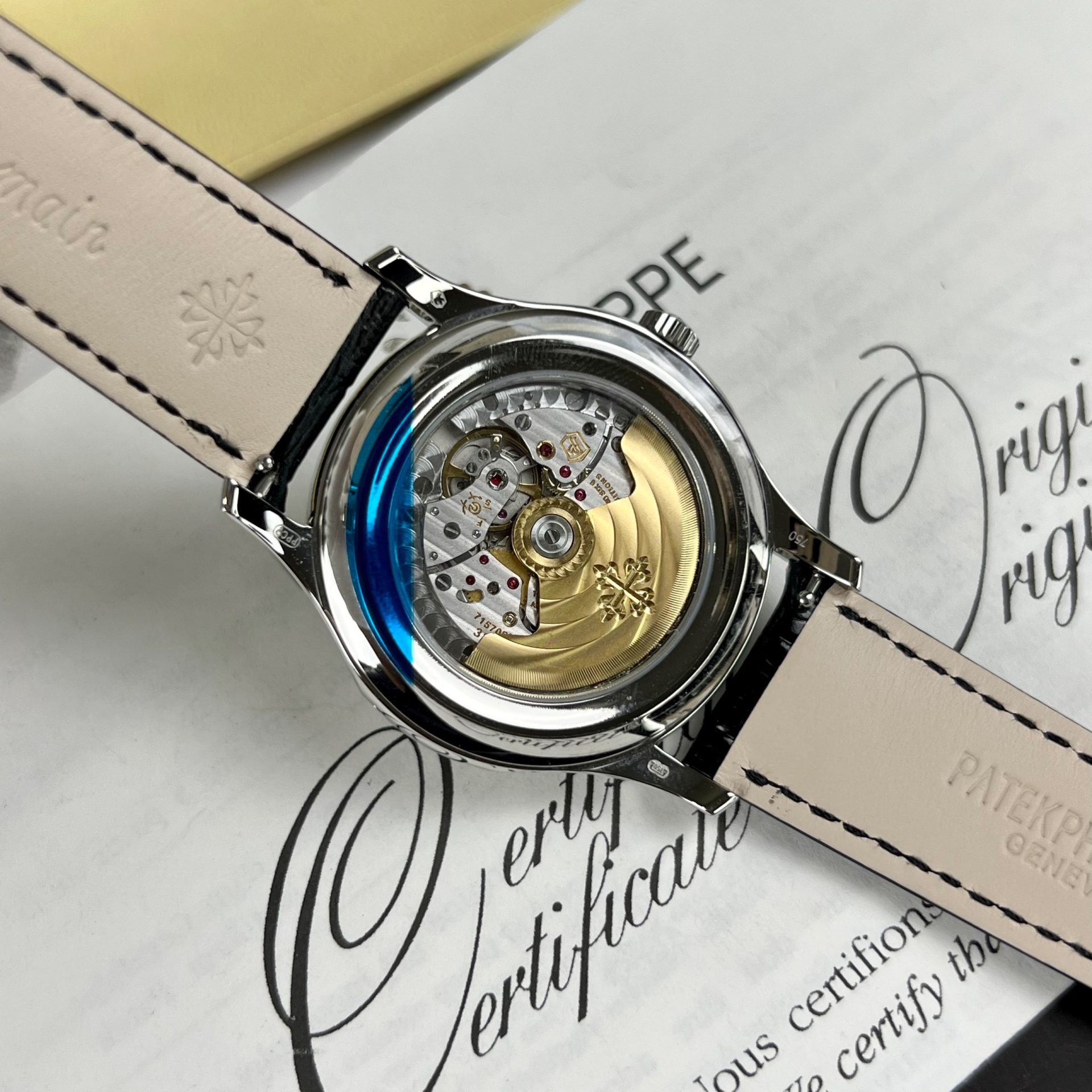 Patek Philippe Complications 5205G Replica Watches Best Quality Leather Strap 40mm - Top club