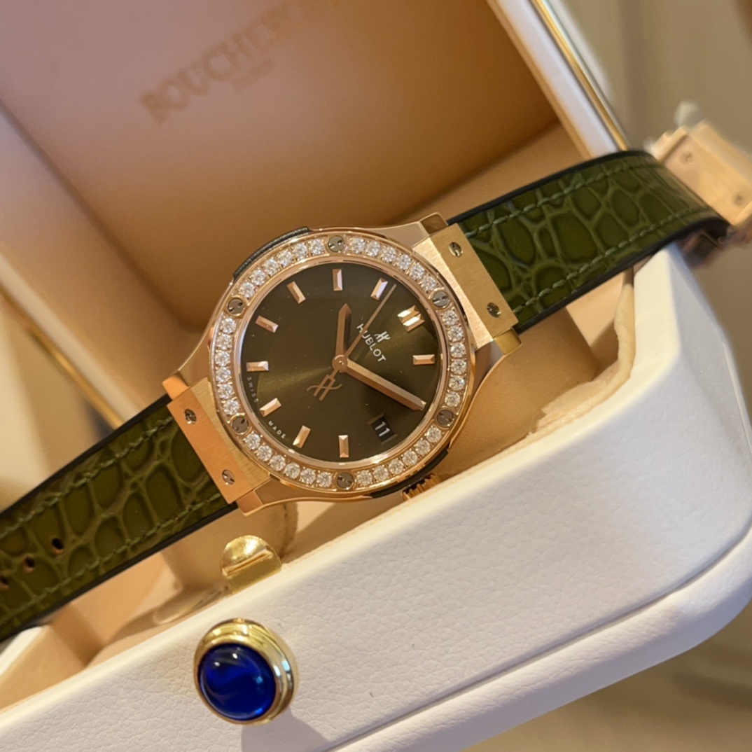 Hublot Classic 33mm High-End Women's Watch(1:1 replica) - Elite Watch Atelier