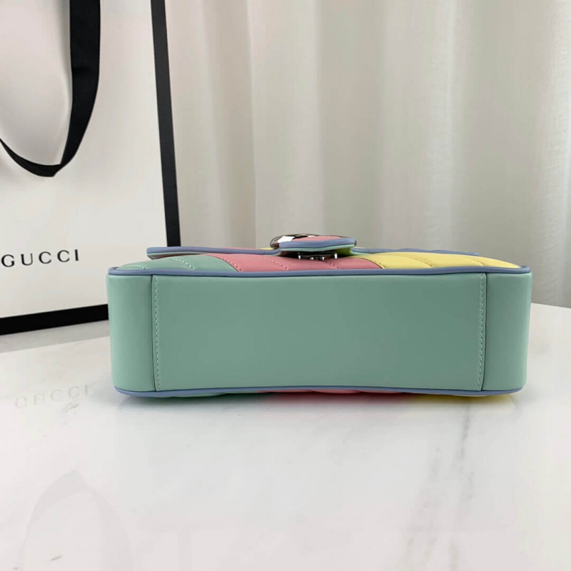 Replica Gucci Gg Marmont Small Shoulder Bag In Pastel And Rainbow 4434971:1High-quality replica