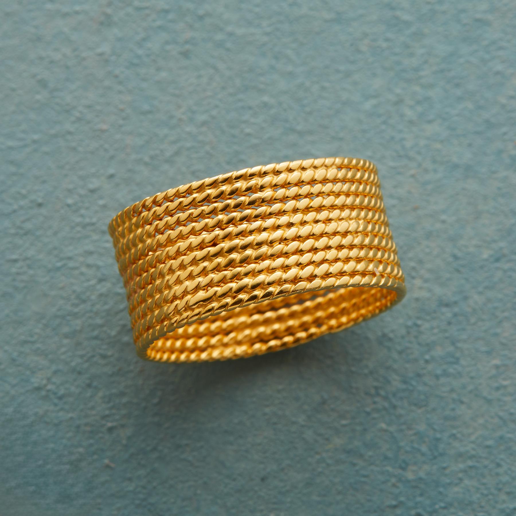 Golden Rope Ring - Sundance Clothing
