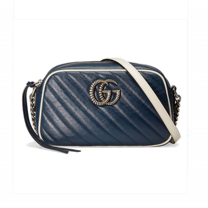 Replica Gucci Gg Marmont Small Shoulder Bag 447632 Blue1:1High-quality replica