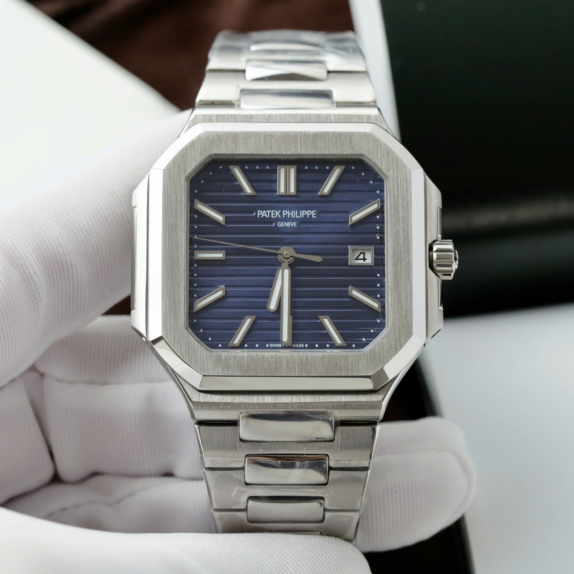 Patek Philippe Best Replica Watches Cubitus 5821 Blue Dial Automatic Movement TW Factory 45mm - Elite Watch Atelier