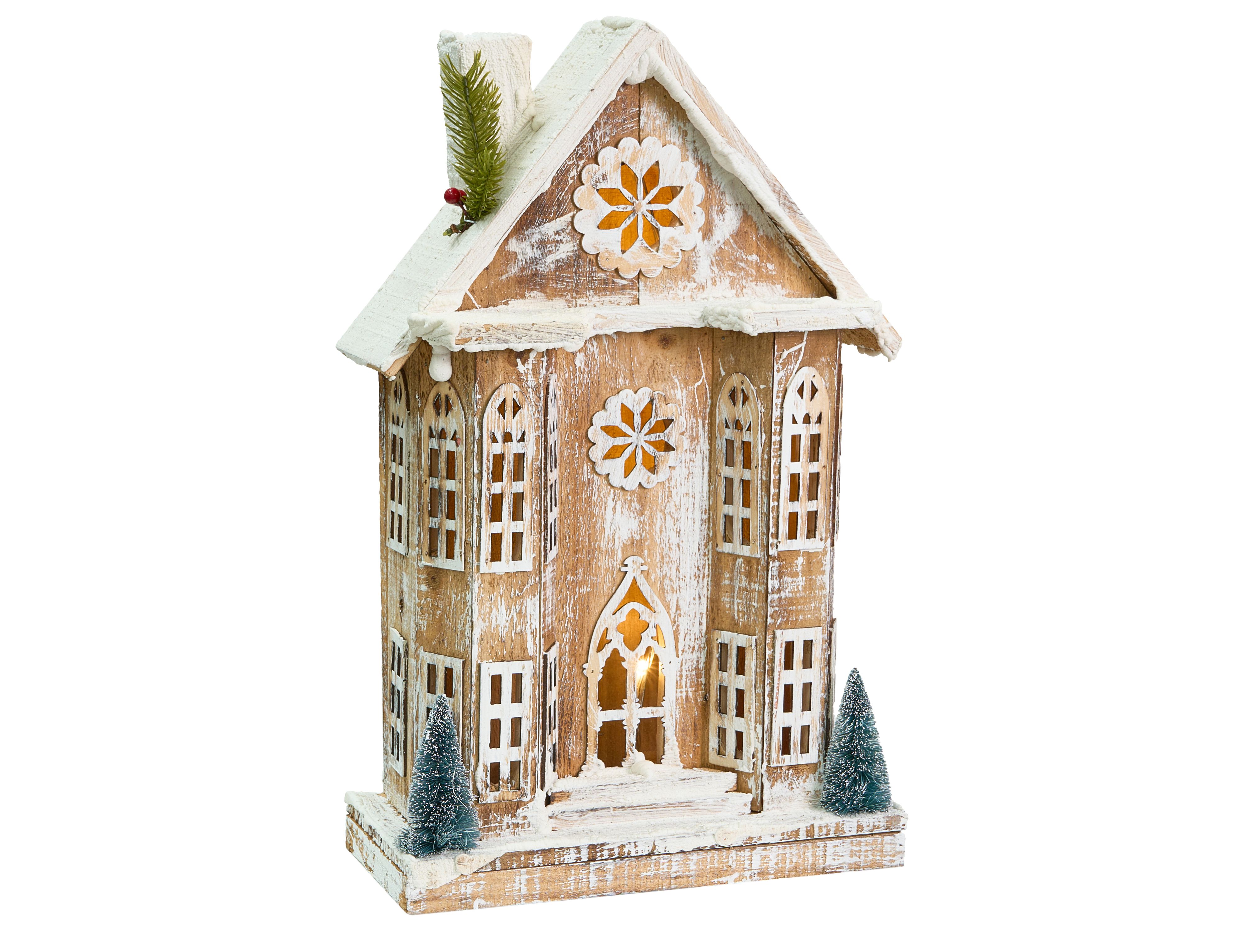 Christmas Decoration LED UNARI House 50 cm Light Brown