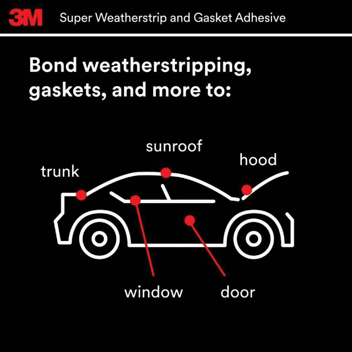 3M 5 Oz. Black Super Weatherstrip & Gasket Adhesive