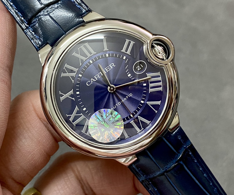 Cartier Ballon Bleu de Fake Cartier Watch Stainless Steel 42mm Blue Dial WSBB0027(1:1 replica) - Top club