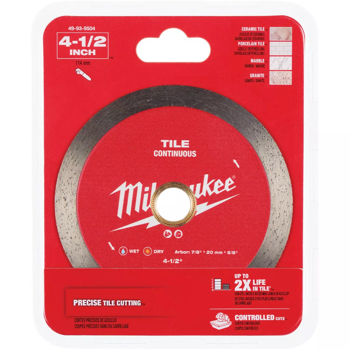 Milwaukee 4-1/2 In. Continuous Rim Tile Diamond Blade