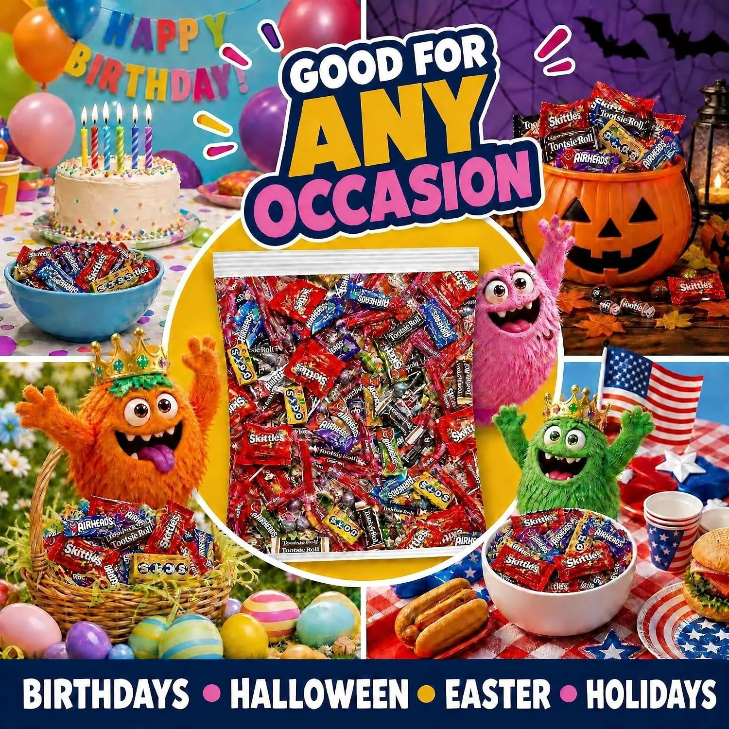 Party Favor Candy Mix - 5 lb Bulk Pinata Stuffers Candy Bulk - Candy Variety Pack - Individually Wrapped (Candy May Vary) - Image 5 Party Favor Candy Mix - 5 lb Bulk Pinata Stuffers Candy Bulk - Candy Variety Pack - Individually Wrapped (Candy May Vary) - Image 5