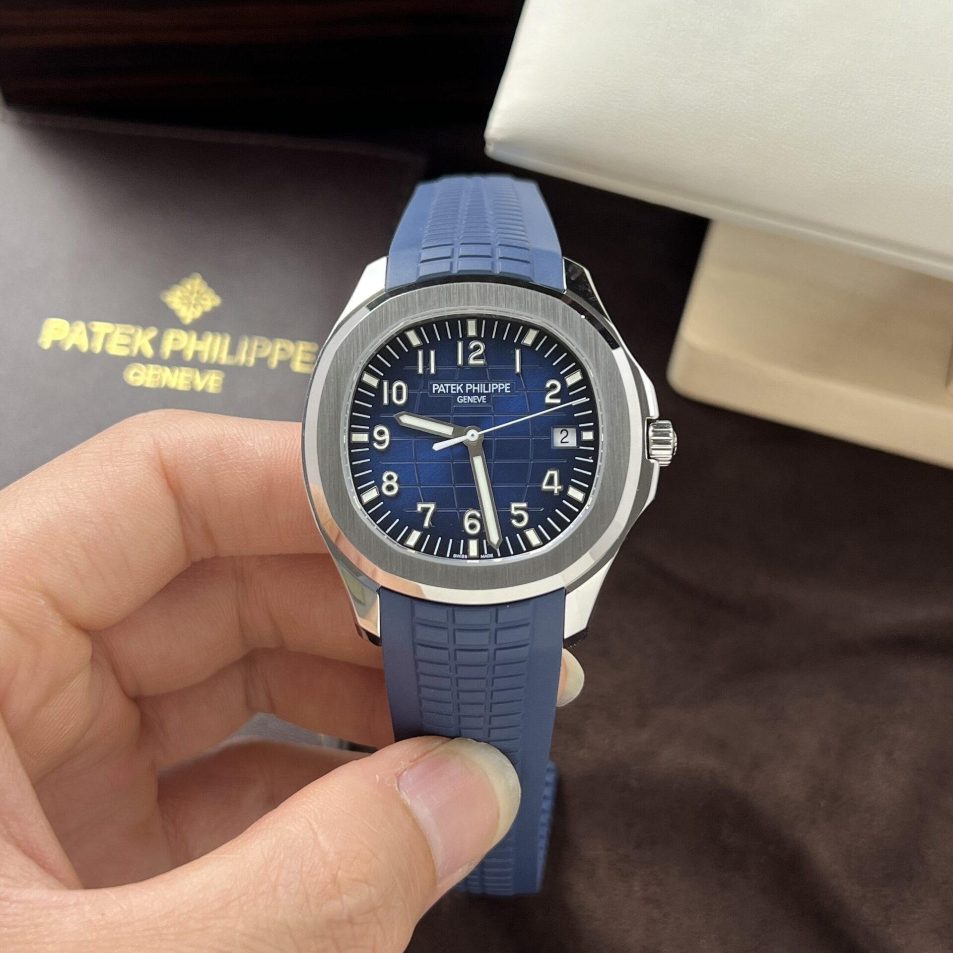 Patek Philippe Replica Watch Aquanaut 5168G Blue Dial 3K Factory 42mm - Top club