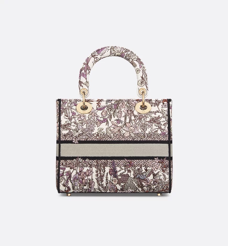 Christian Dior Medium Lady D-Lite Bag White For Women 9.5in/24cm M0565OEBU_M20E1:1High-quality replica