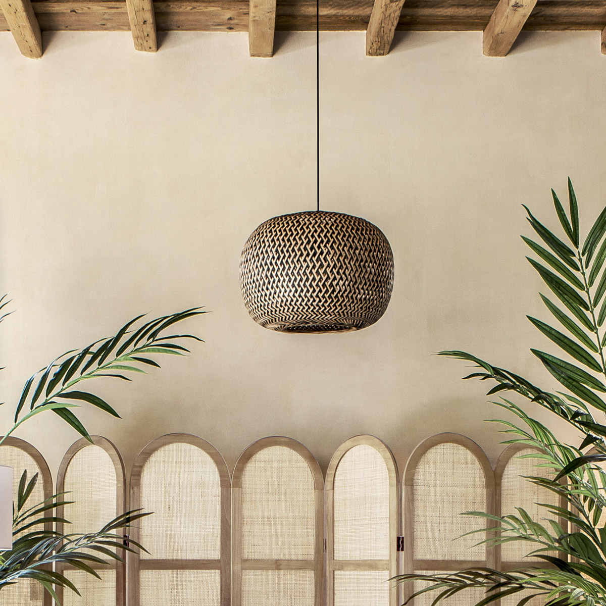 Suspension lamp "Sinai" Bamboo, D.47 cm