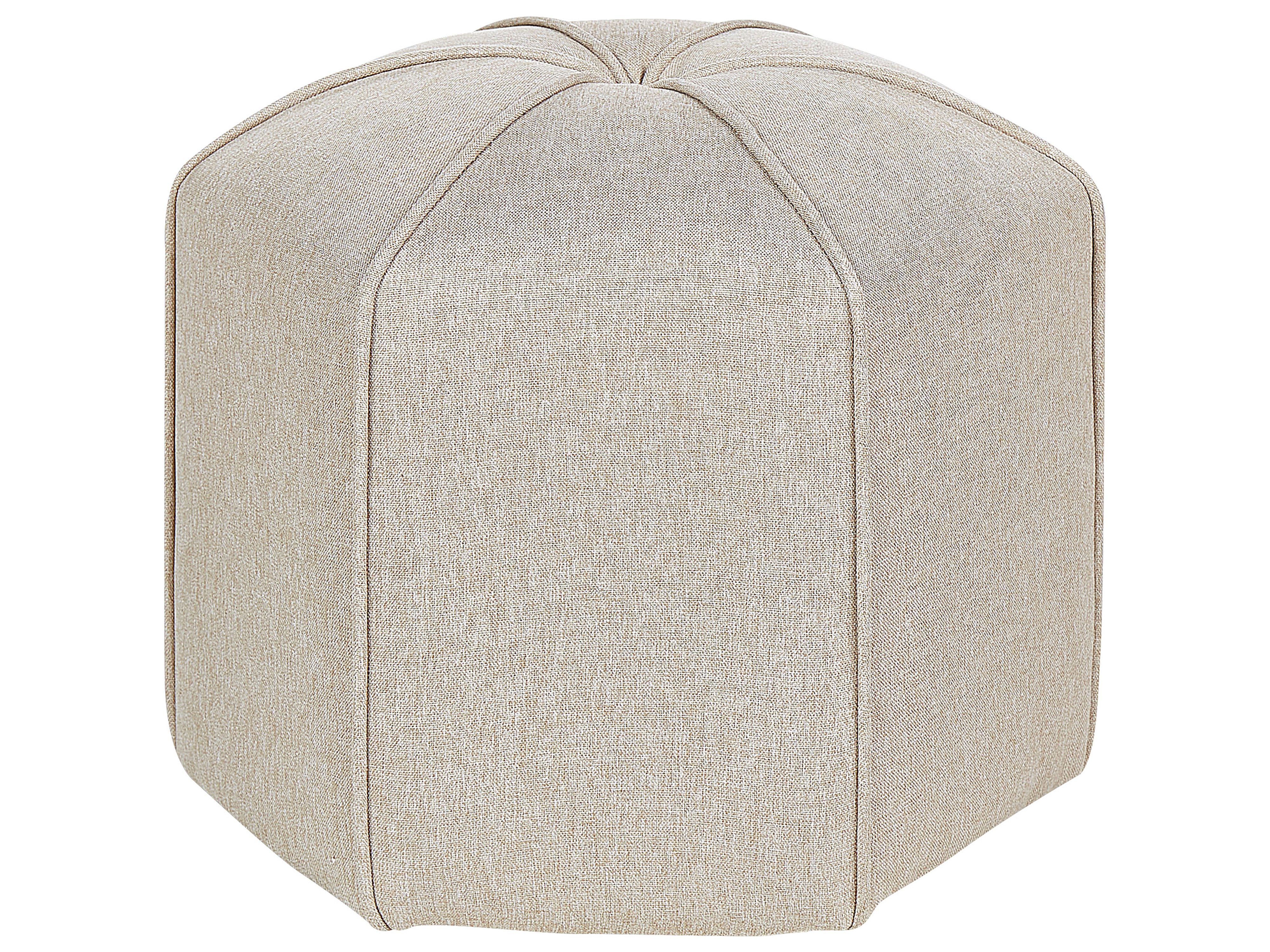 Pouffe WISHEK Faux Linen Beige