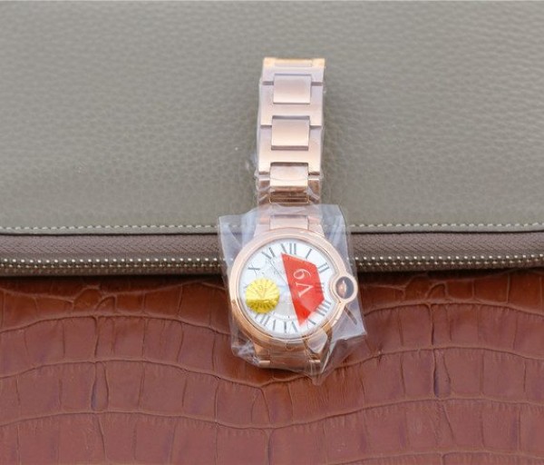 Replica Cartier Ballon Bleu 36mm RG White Textured Dial RG Bracelet - Top club