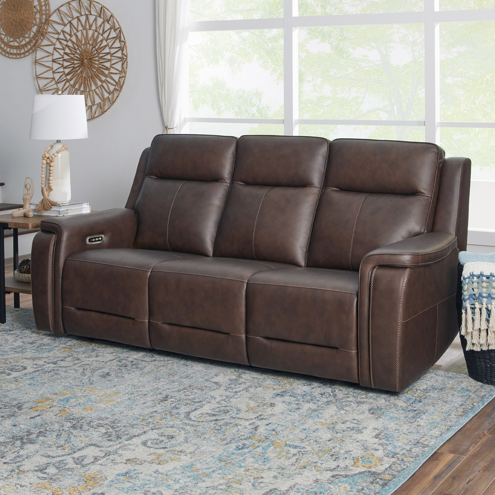 Flexsteel Griffin Italian Leather Power Reclining Sofa with Power Headrests - Image 3