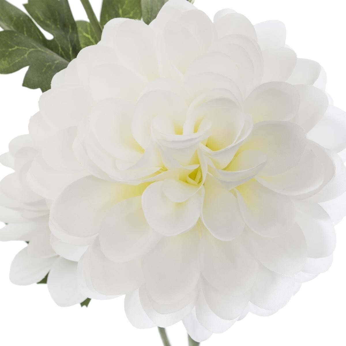 Artificial dahlia stem White, H.62 cm