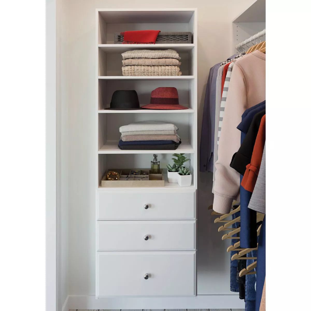 Easy Track 12 In. White Deluxe Drawer