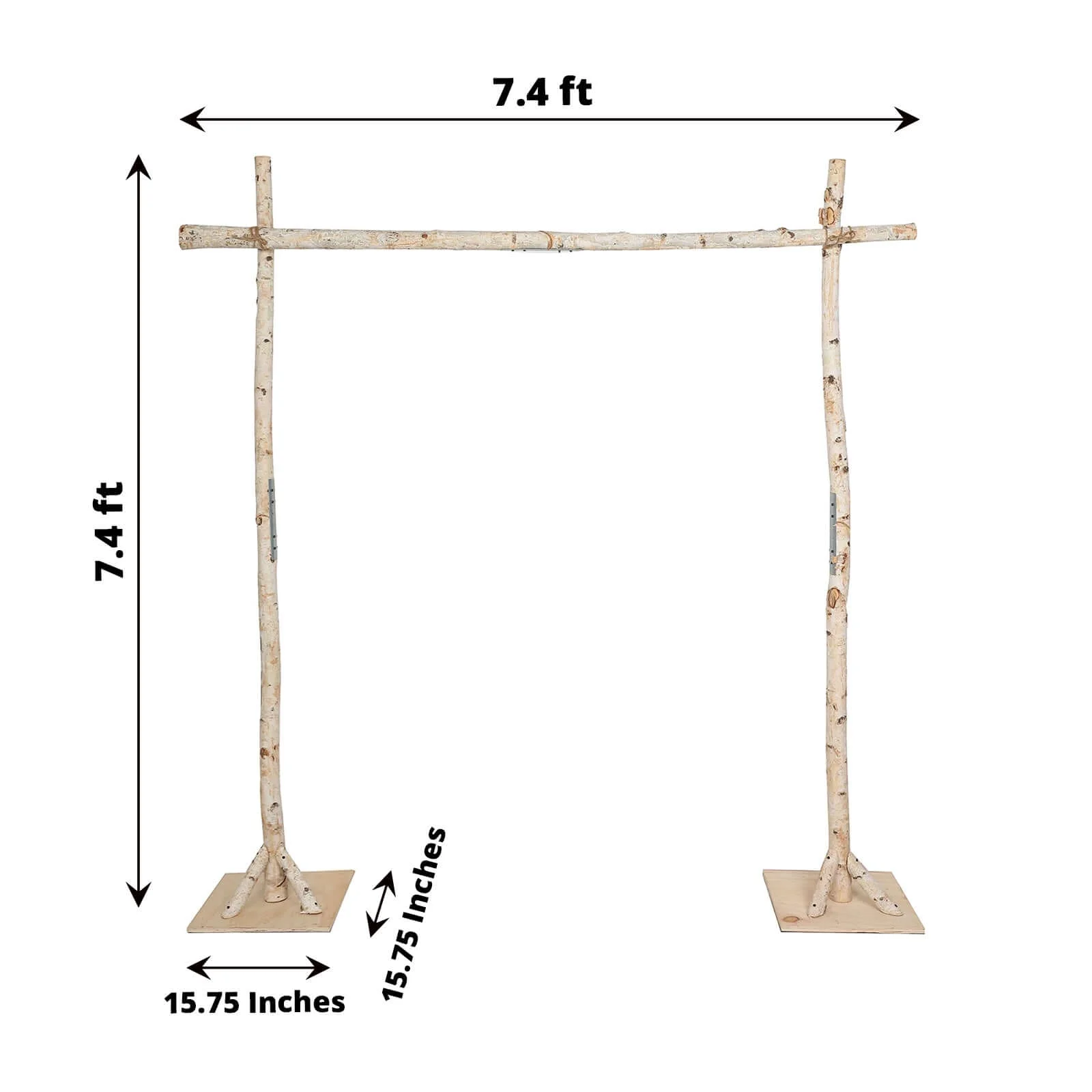 Efavormart 7FT Rustic Square Wedding Arch Wooden Backdrop Stand, Wedding Ceremony Arch - Brown - Image 36