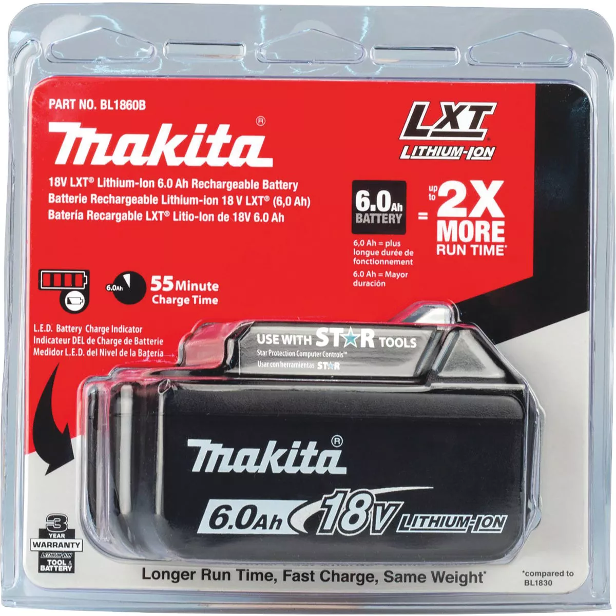 Makita 18V LXT Lithium-Ion 6.0 Ah Tool Battery