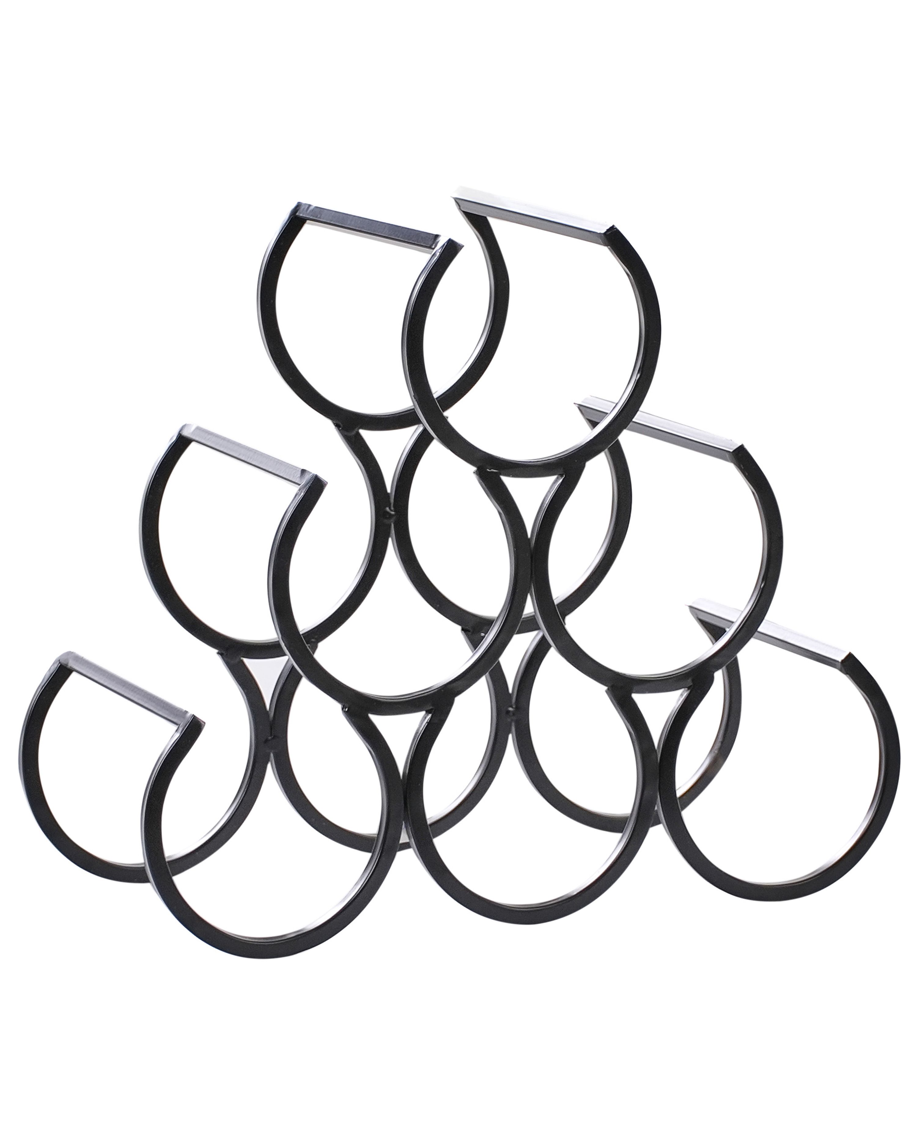 Wine Rack LURGAN Metal Black