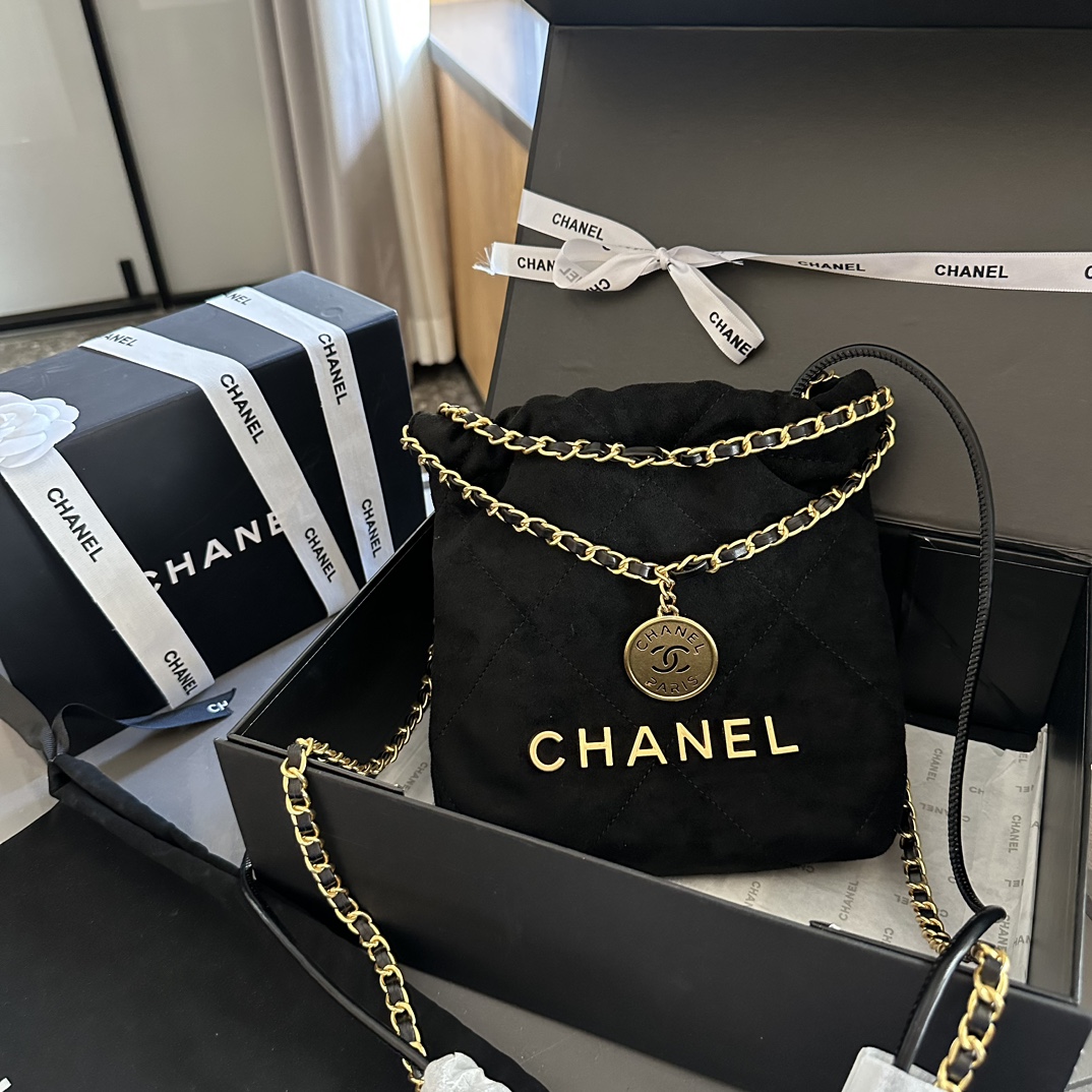 Chanel 22 Handbag Waxed Cowhide Shoulder Bag1:1High-quality replica