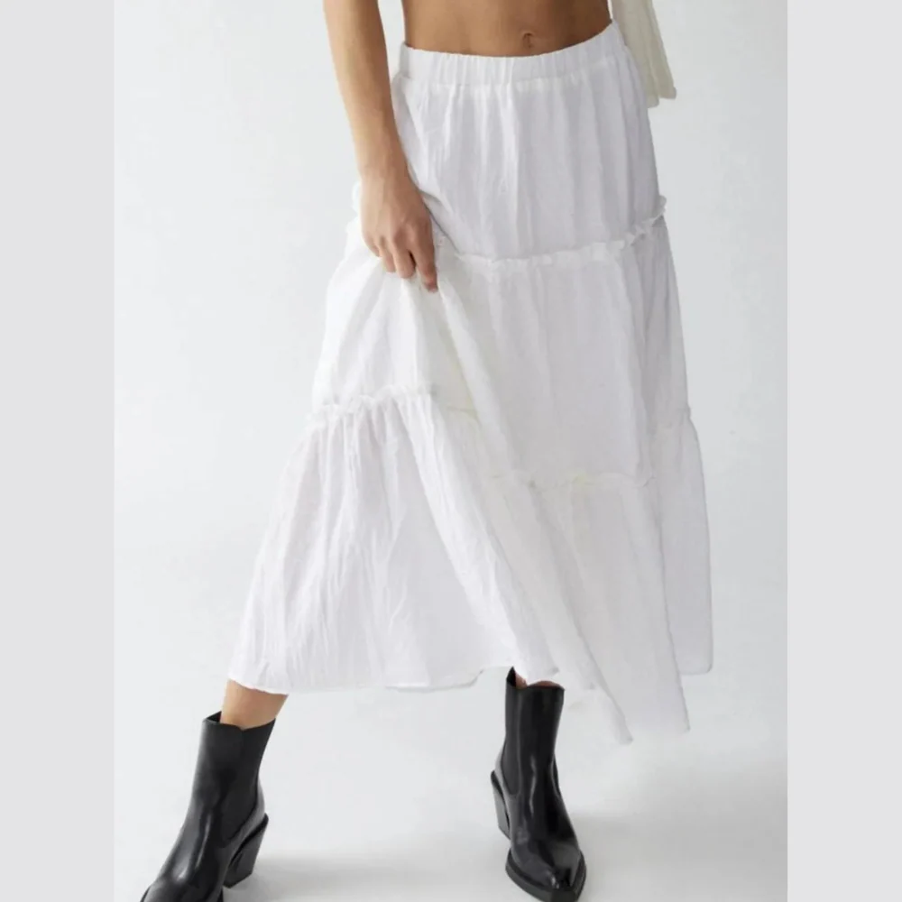 Frill Elastic Waist Skirt - ZKZOOK