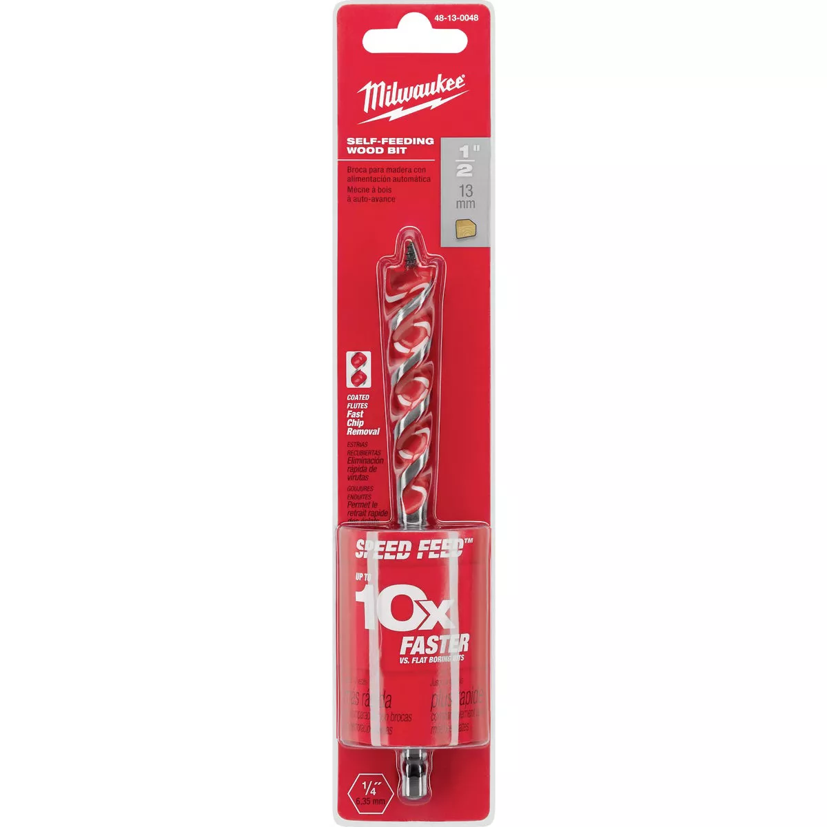 Milwaukee 1/2 In. x 6 In. Quick Change Auger Bit