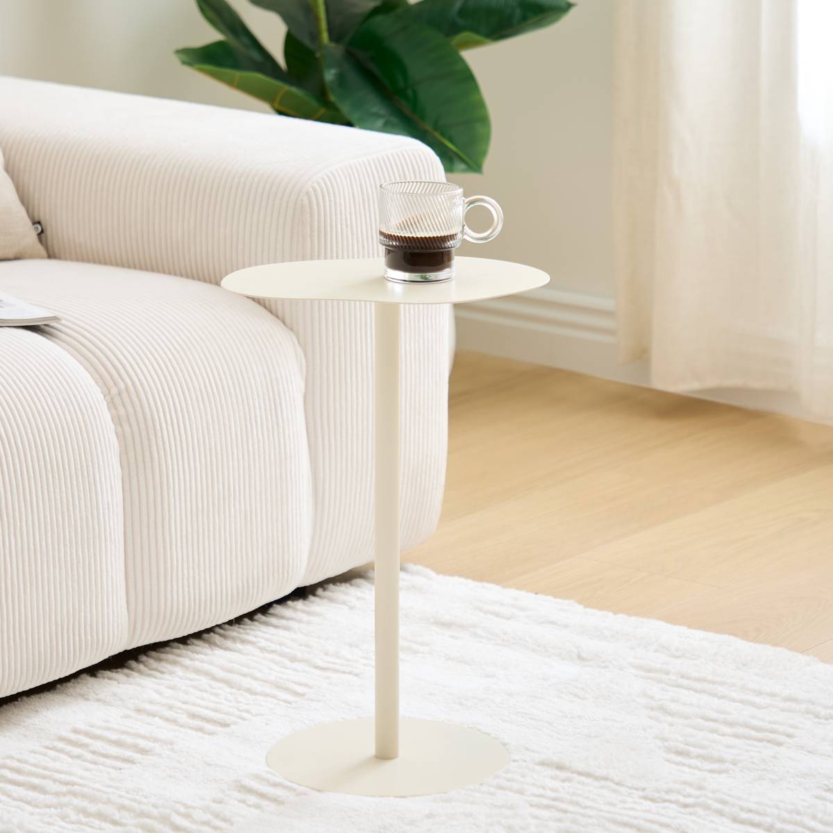 Side Table "Sora" Beige, 33x24 cm