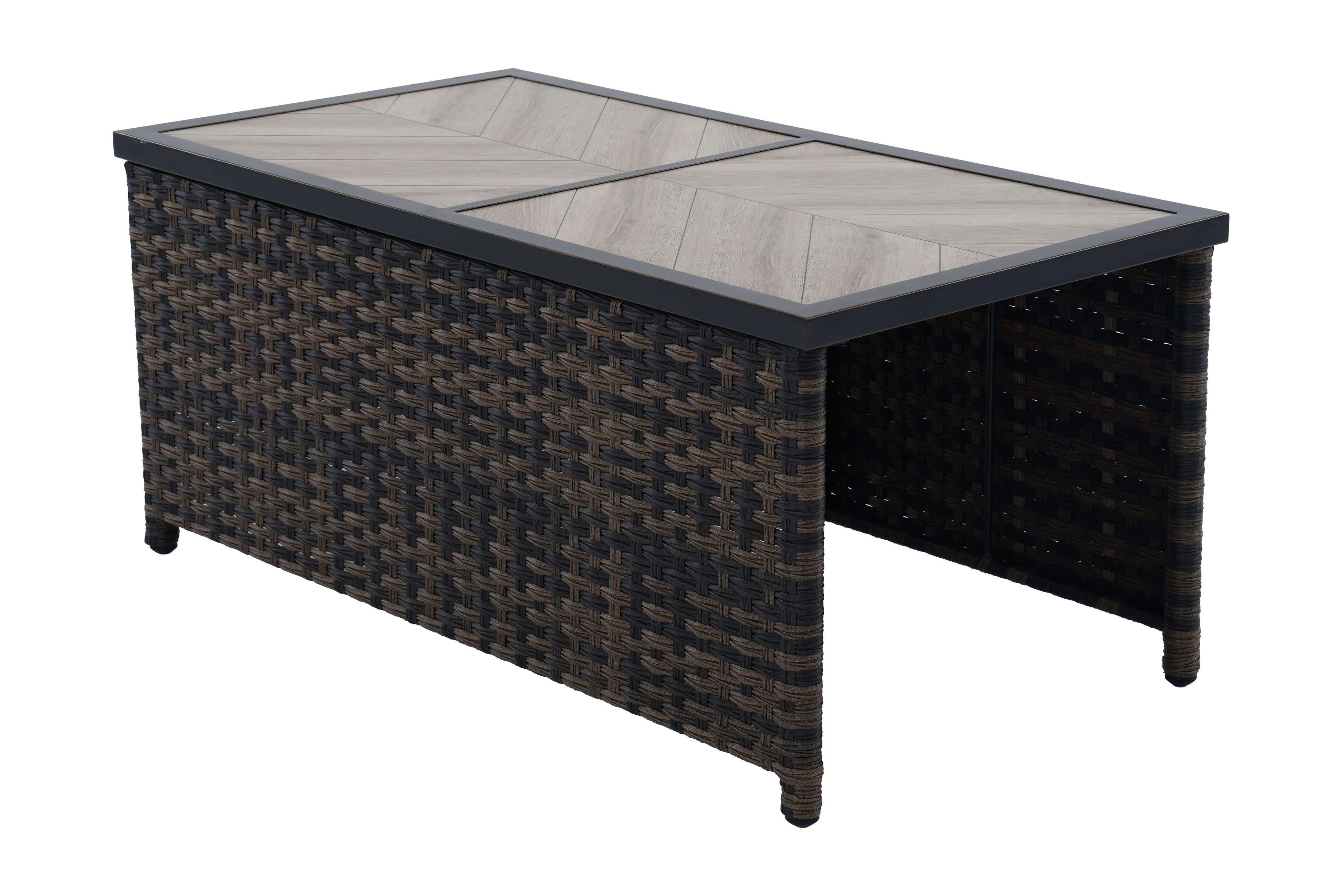 Better Homes & Gardens Rockport Ceramic Tile Outdoor Coffee Table, Brown
