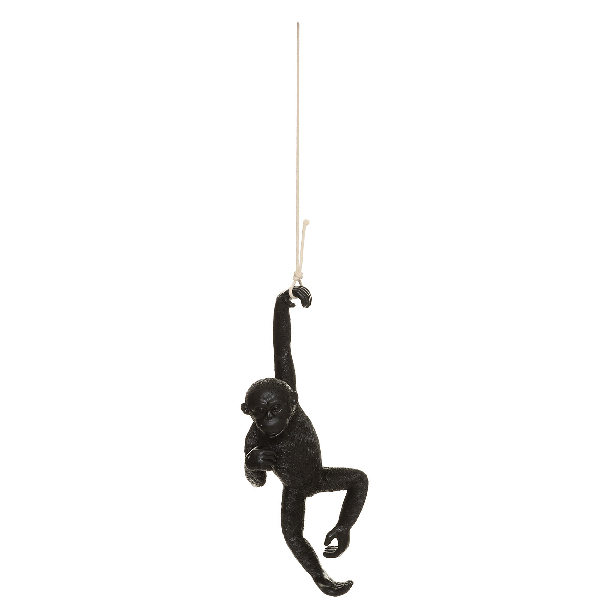 Hanging monkey statue "Safari" White, H.40 cm