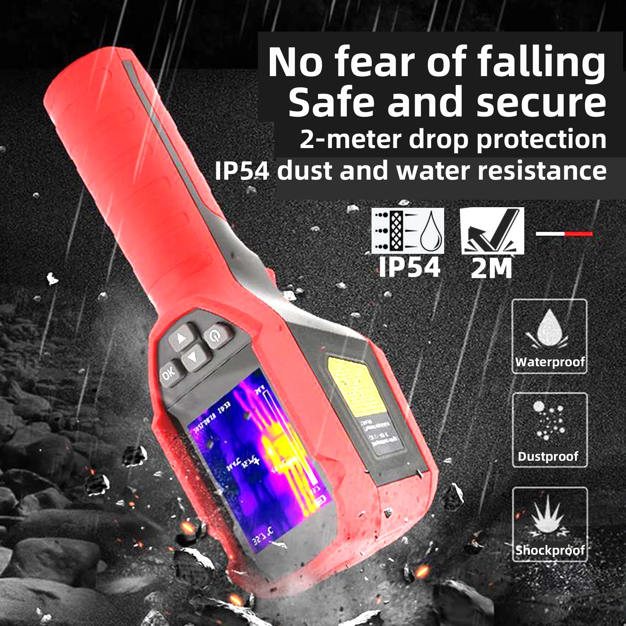 UNI-T UTI120S Thermal Imaging Camera 120x90 IR Resolution 10800 Pixels -20~400�� 2 Meter Drop Durability IP54 Rechargeable 16GB MicroSD - Image 10
