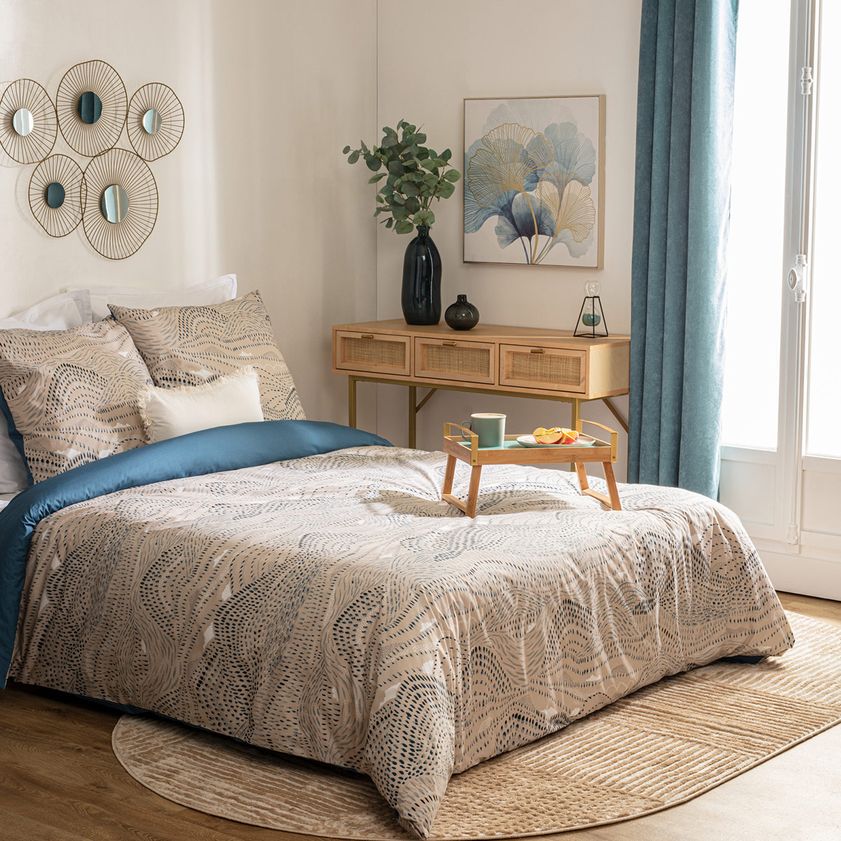 Bed linen set "Ilyan" Percale, 240x220 cm