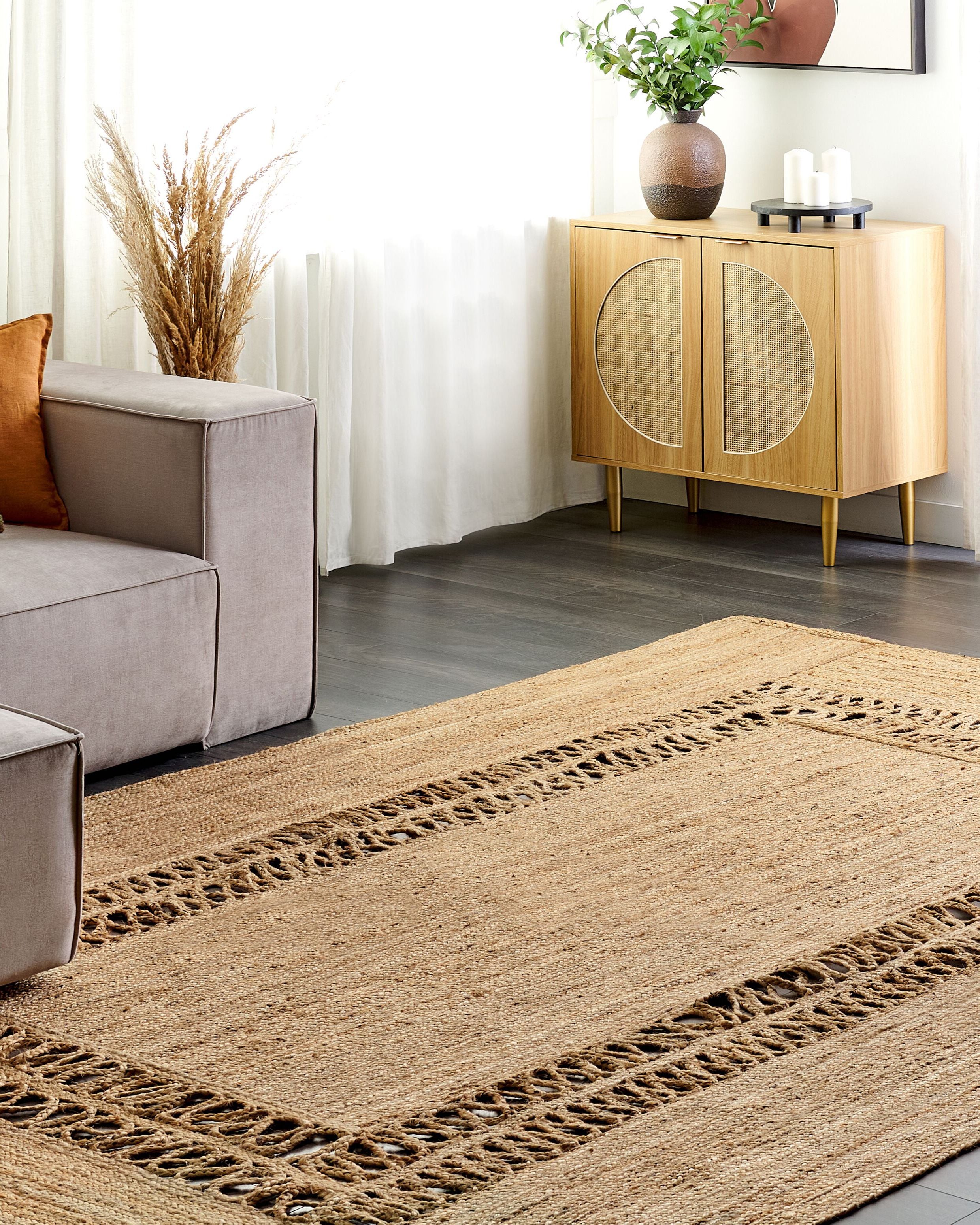 Rug YENIKOY Beige 200 x 300 cm Jute