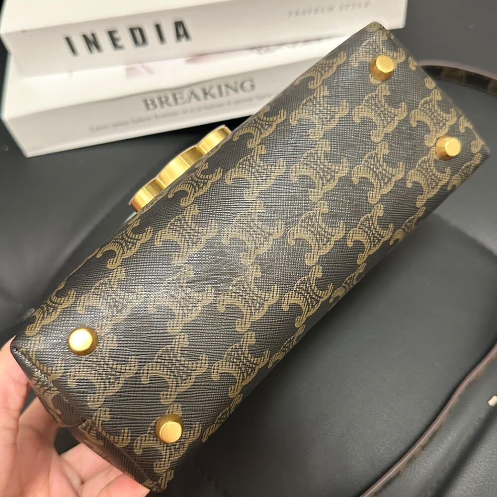 Celine Teen Nino Bag in Triomphe Canvas1:1High-quality replica