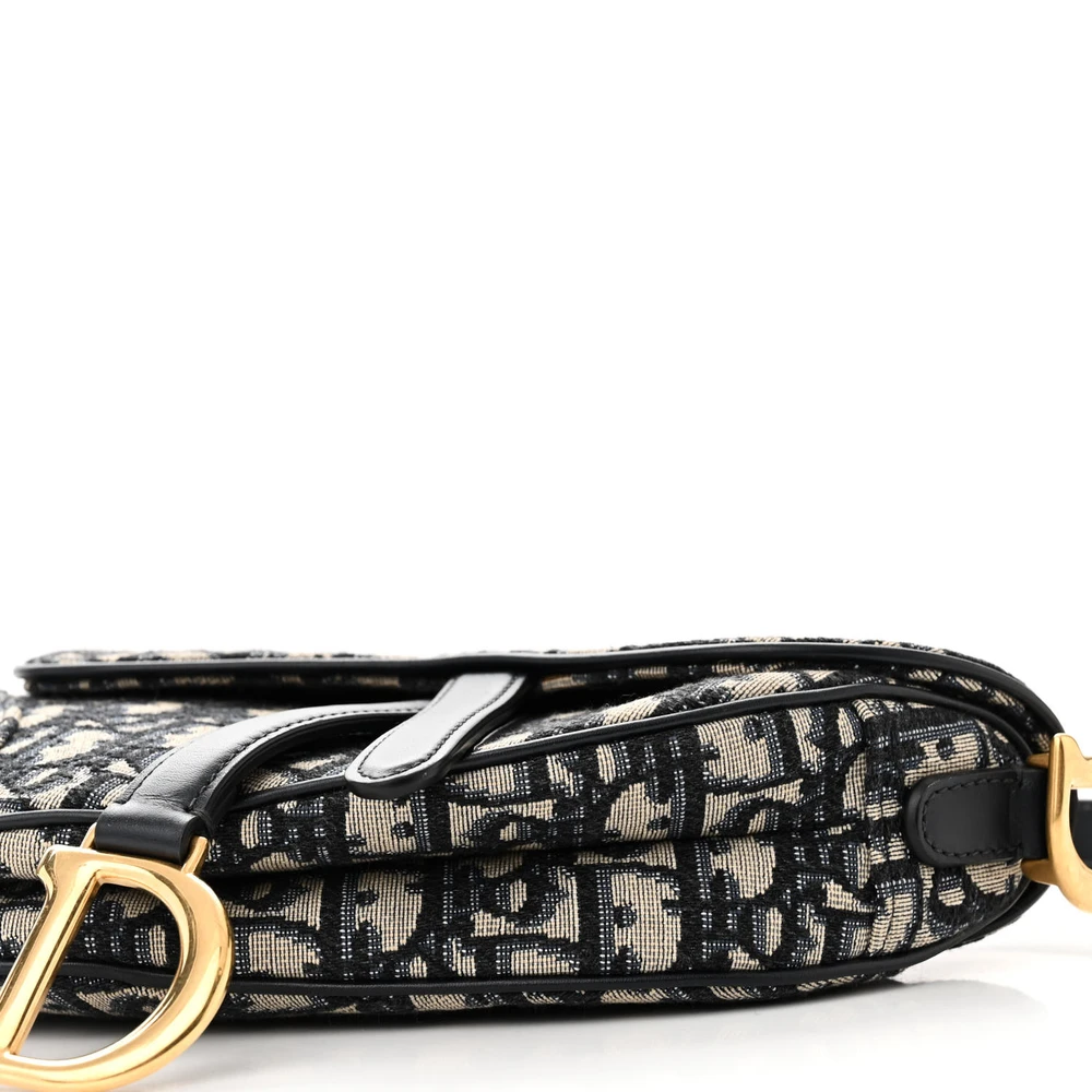 Mirror Quality Dior Replica Handbags – Blue Oblique Saddle Bag1:1High-quality replica
