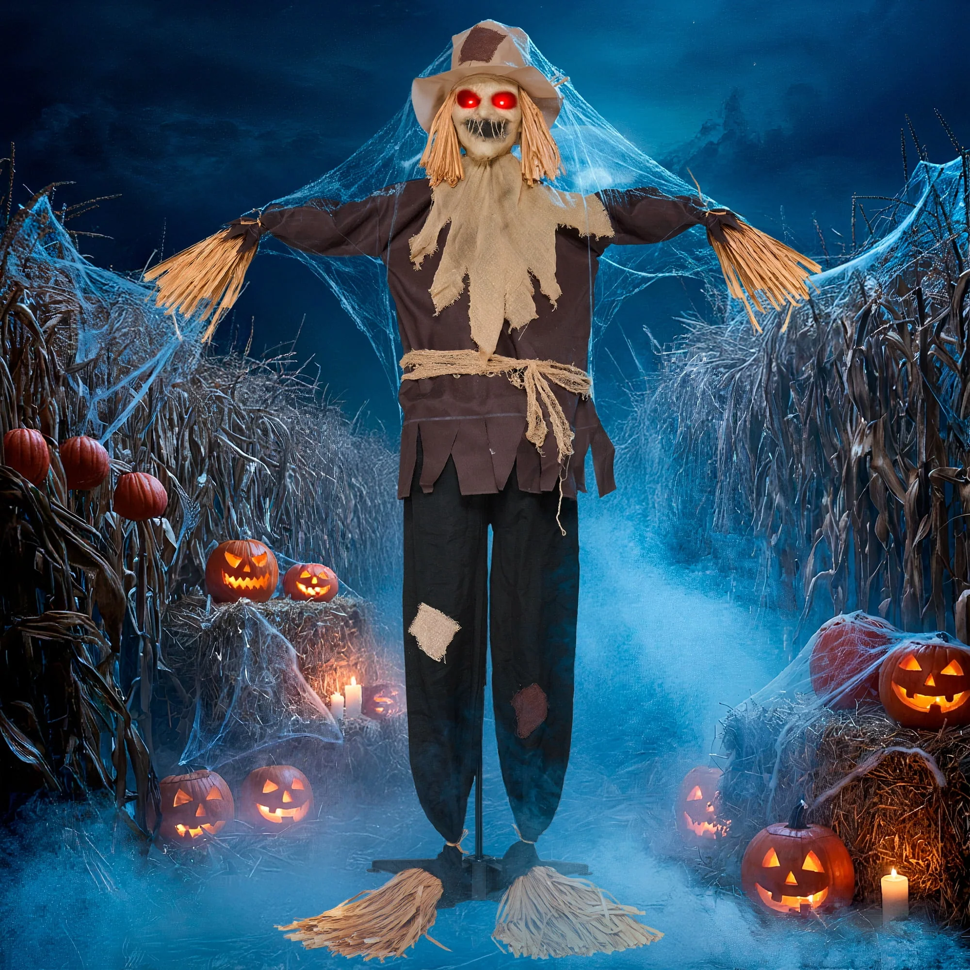 Joyfy Halloween Decorations Outdoor, Sound Activated with LED Eyes & Sound & Motion, Decor for Yard Farm Garden Indoor Haunted House - Image 7 Joyfy Halloween Decorations Outdoor, Sound Activated with LED Eyes & Sound & Motion, Decor for Yard Farm Garden Indoor Haunted House - Image 7