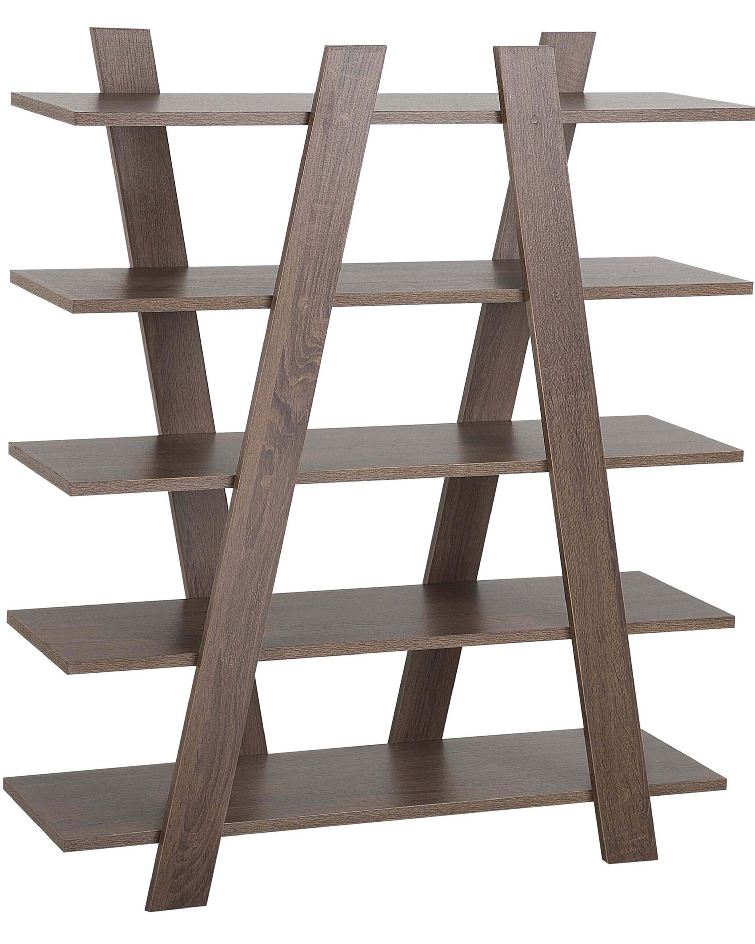 5 Tier Shelving Unit ESCALANTE 116 cm Dark Brown