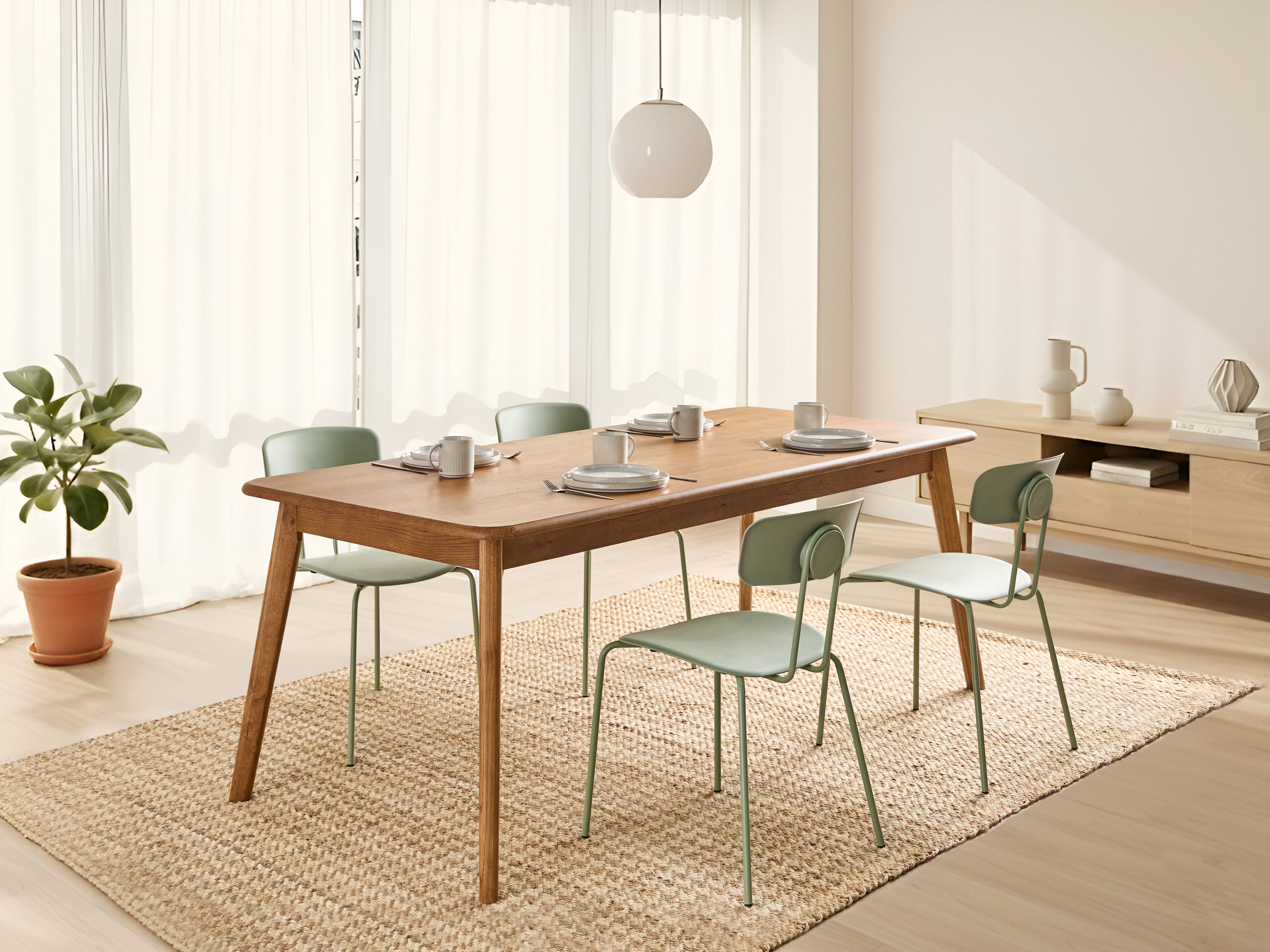 Dining Table KEHO Dark Oak 200 cm 90 cm