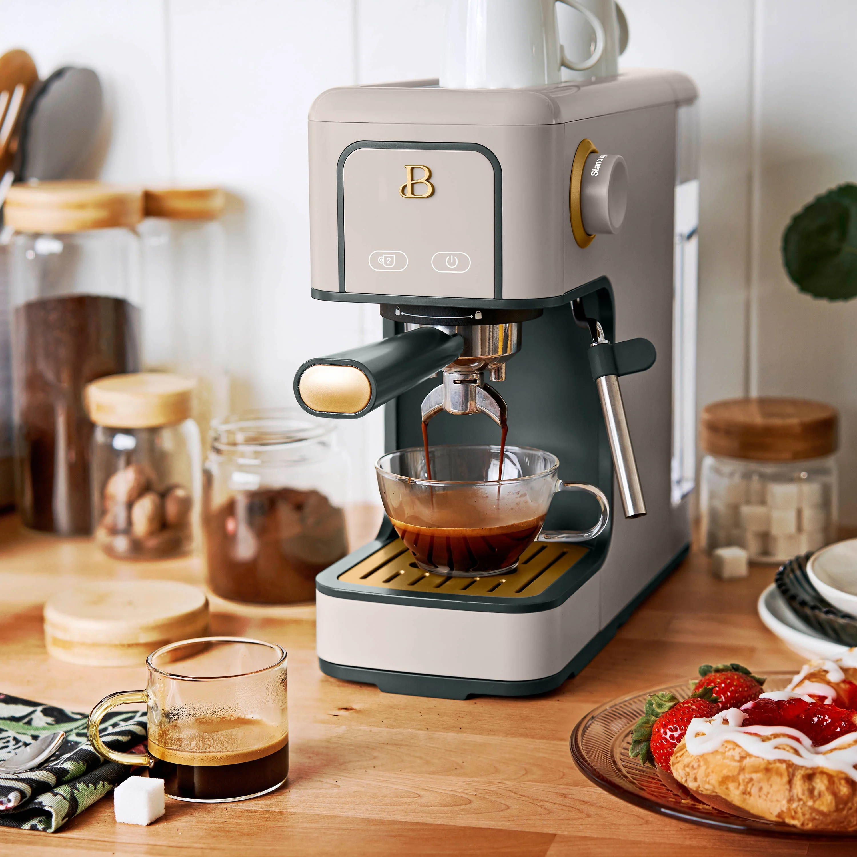 Beautiful Slim Espresso Machine with 20-Bar Pressure, Black Sesame by Drew Barrymore - Image 64