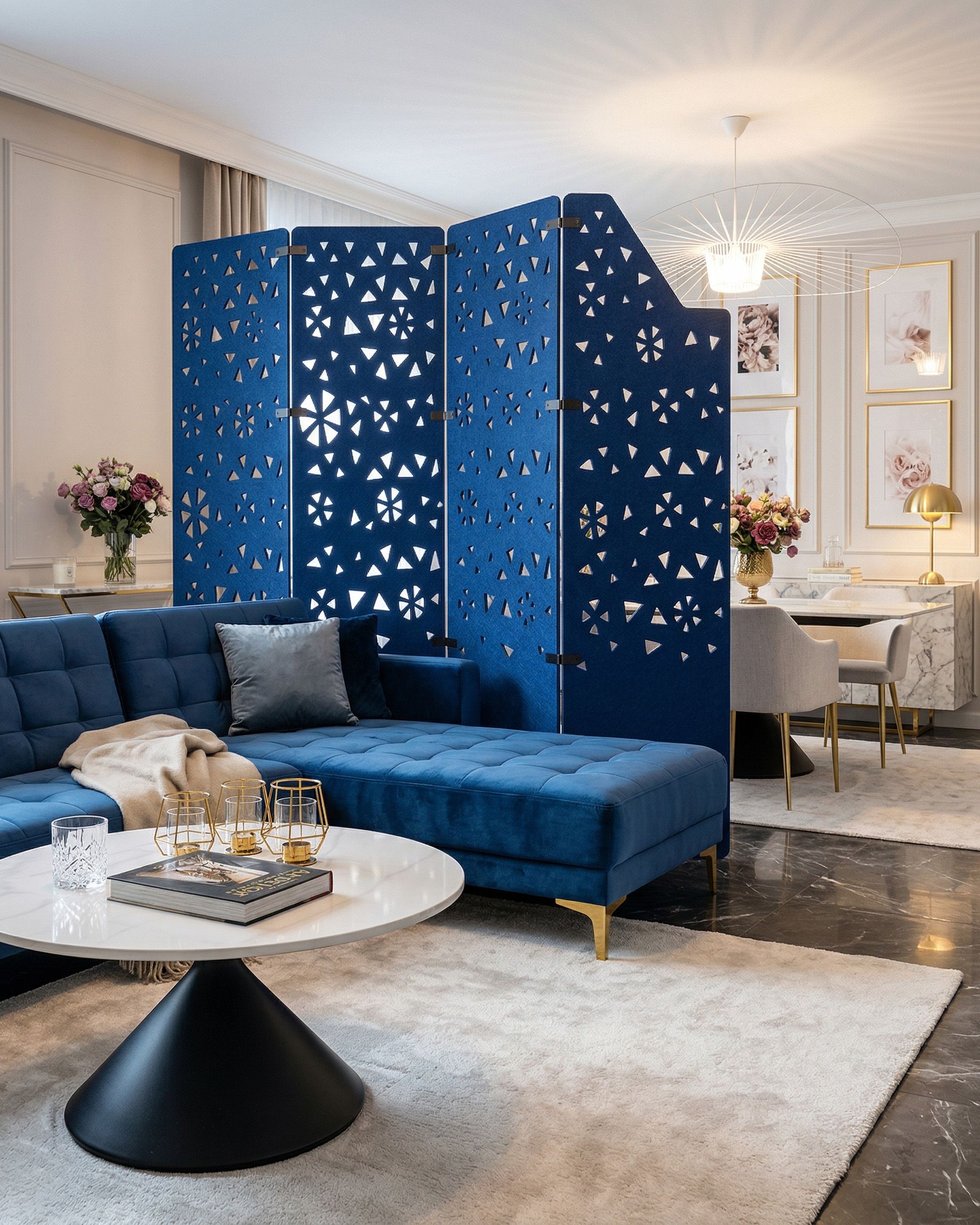 Office Divider STARRY Navy Blue