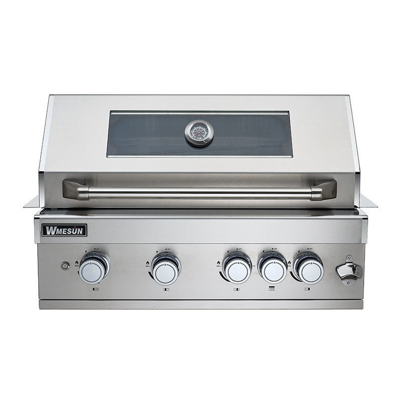 Modern Stainless Steel Outdoor Gas BBQ Grill Built-in Villa Kitchen Style