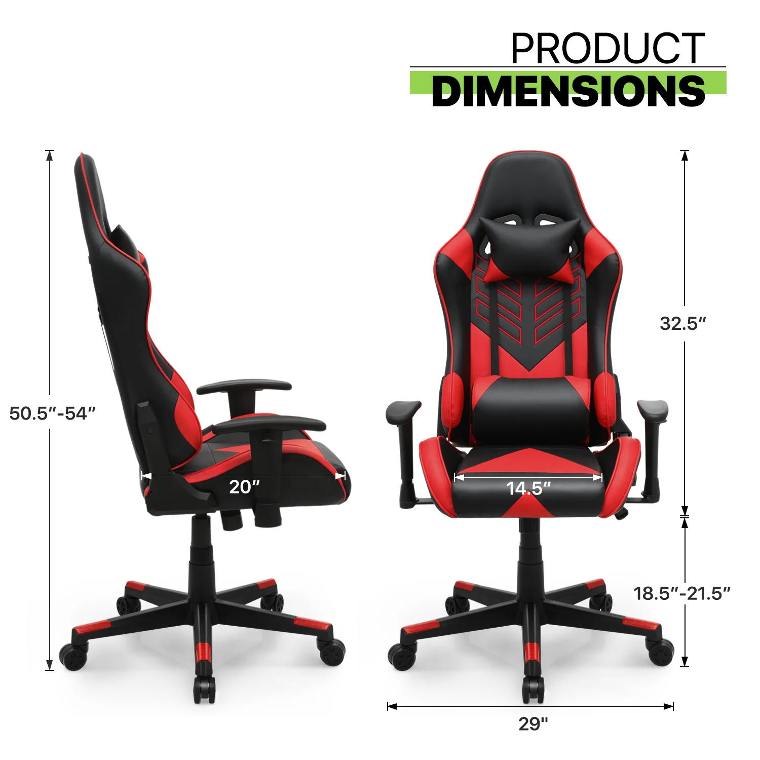 Magshion Ergonomic Gaming Chair, Comfortable Gaming Chair, Computer Chair Leather Desk Chair Adjustable Swivel Gaming Office Chair, Blue - Image 29