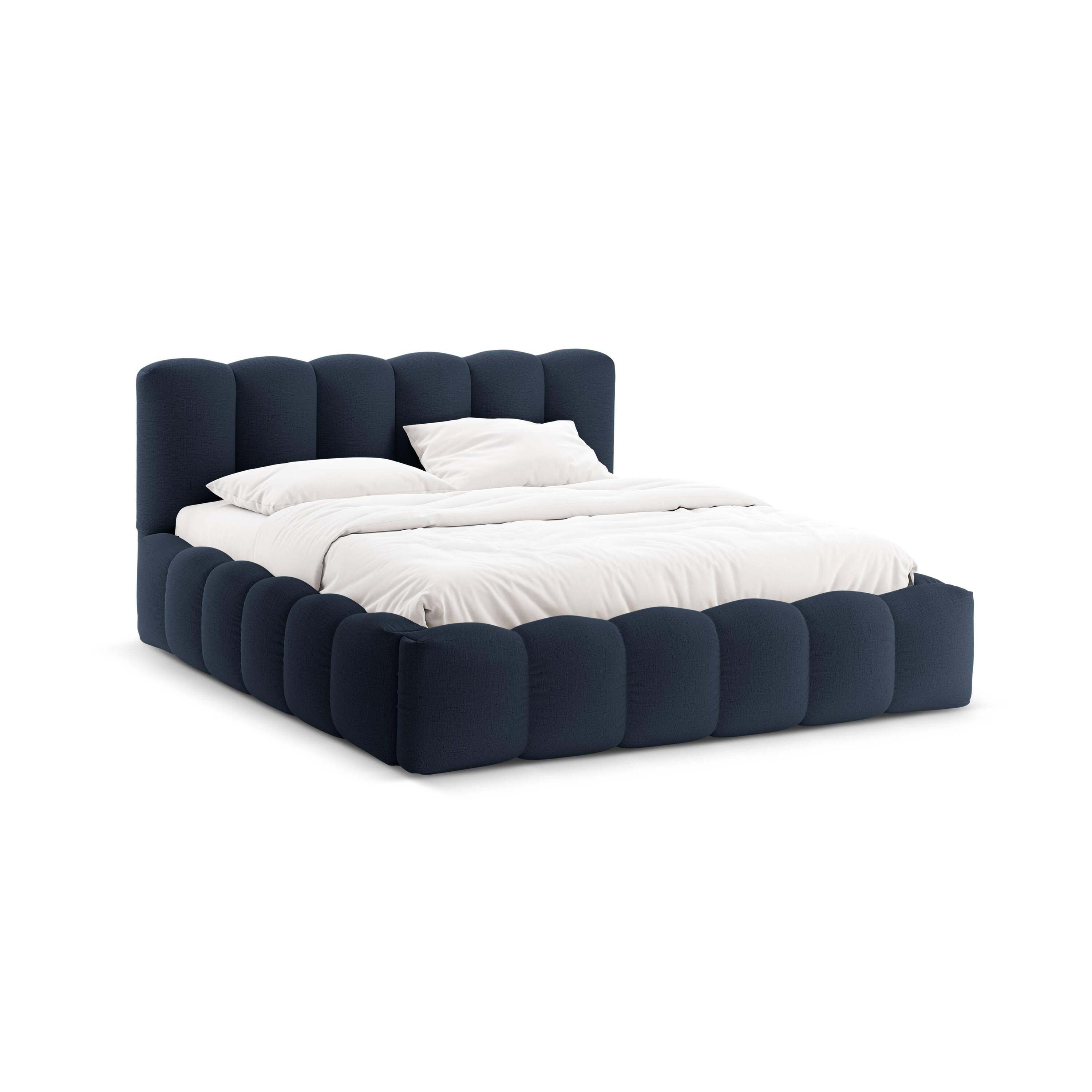 Micadoni Lupine Bedframe met Opbergruimte 160 x 200 cm - Koningsblauw