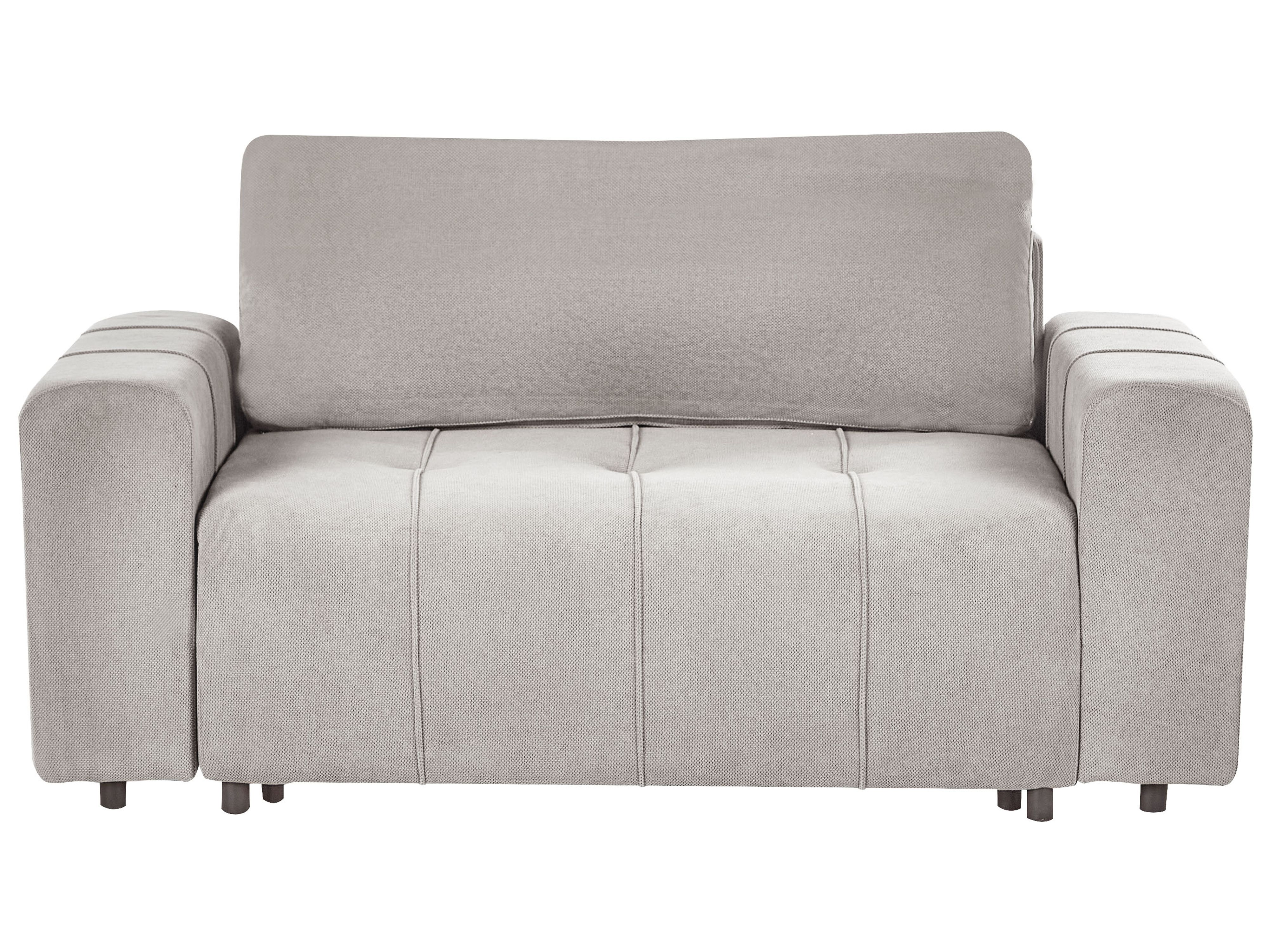 Sofa Bed 2 Seater INNVIK Fabric Light Grey with Storage