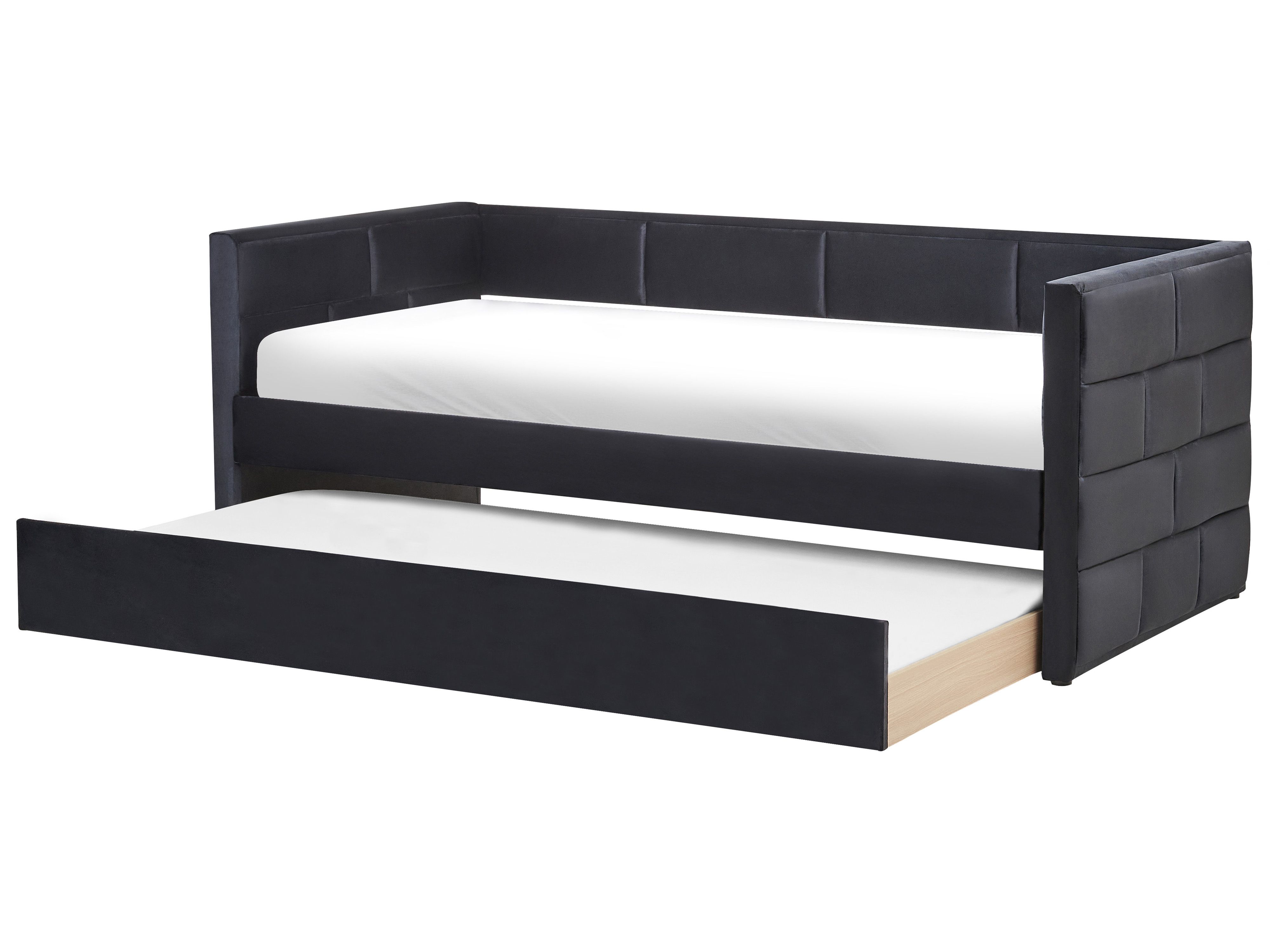 Trundle Bed Velvet CHAVONNE 90 x 200 cm (EU Single) Black