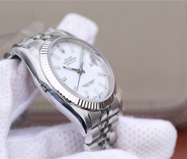 Replica Rolex DateJust 36mm SS 116234 ARF White Dial Stick Markers 904L SS Bracelet SA3135 - Top club