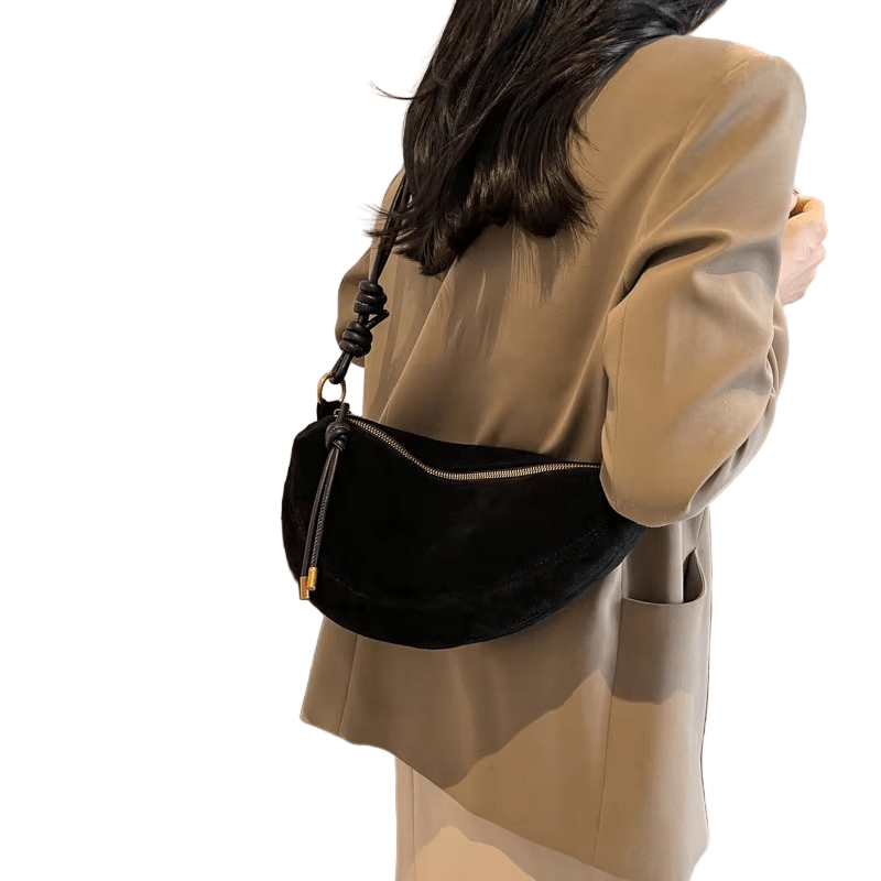 SuèdeCharm – Elegante Crossbody Schoudertas van Faux Suede