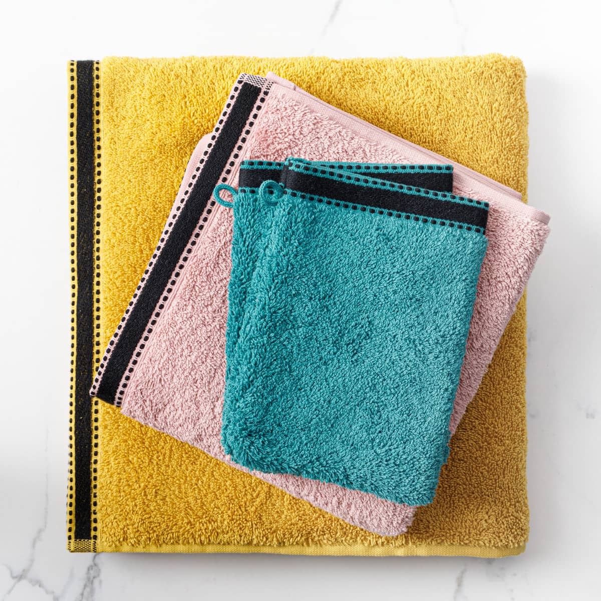 Bath towel "Joia", cotton Yellow, 100x150 cm, 550 g/m&sup2;